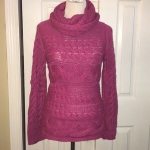 Banana Republic Cowl Neck Sweater Small Pink EUC